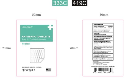 Dosage (Mymedic Antiseptic Towelette)
